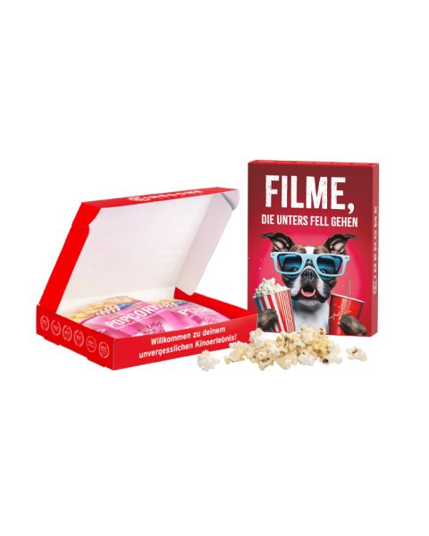 JIMMY's Popcorn Sweet in hinged lid box with promotional print