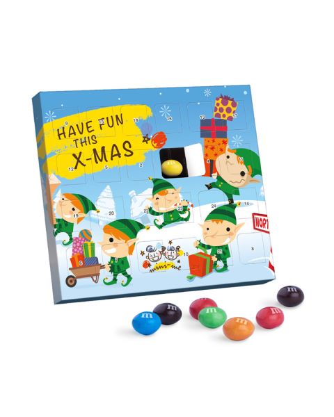 XS Adventskalender M&M´s mit Logodruck
