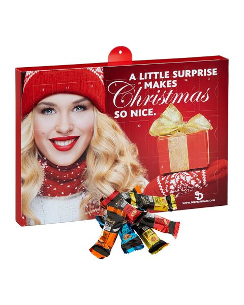 Lindt HELLO Mini Stick Advent Calendar with advertising print
