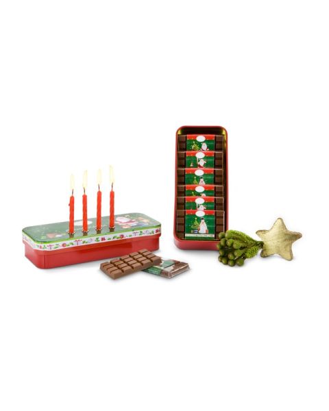 Advent tin with 4 candles
