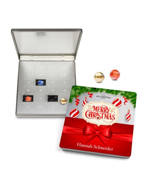 Lindt Xmas Box Advent calendar with logo print