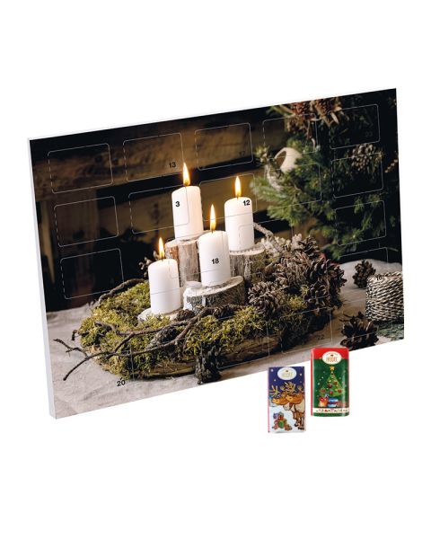 Heidel wall Advent calendar with advertising print