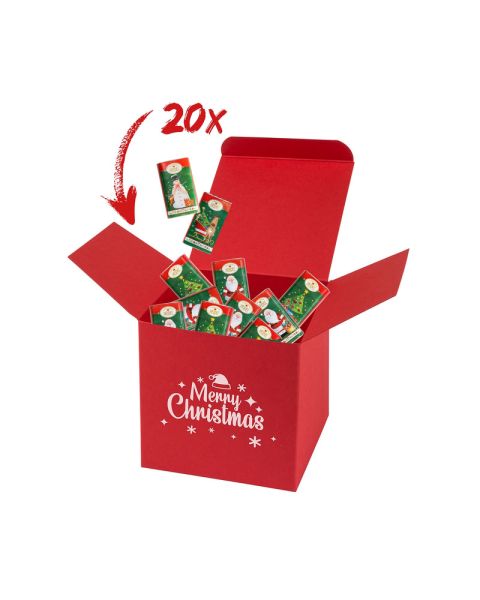 Heidel chocolate bars in ColorBox with standard Merry Christmas print
