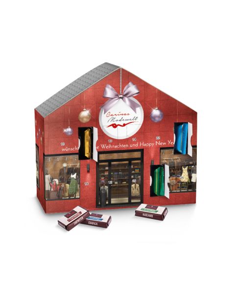 Advent calendar house with Sarotti chocolate, customisable