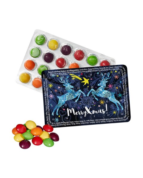 Smallest calendar Business Skittles with standard motif