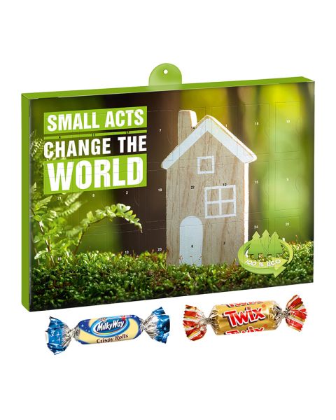 Eco Celebrations Advent calendar with advertising print