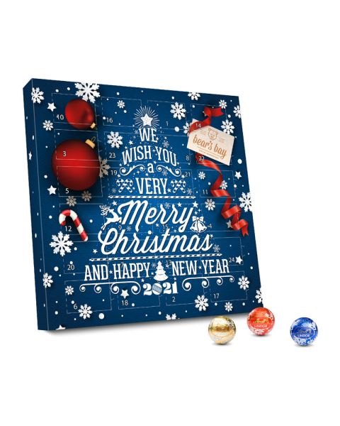 Lindt Lindor advent calendar featuring a promotional print