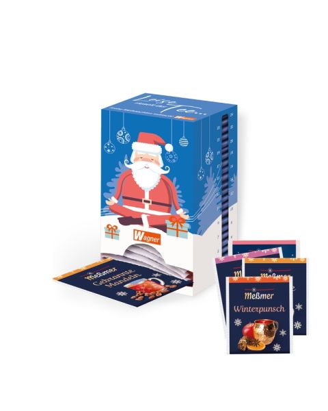 Meßmer Tea Tower Advent calendar with promotional print