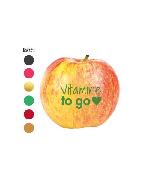 LogoFruit Apple red with standard print Vitamins