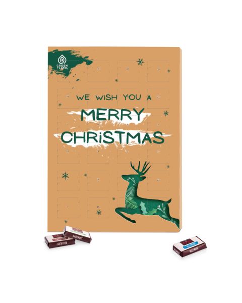 Sarotti brand wall Advent calendar with promotional print