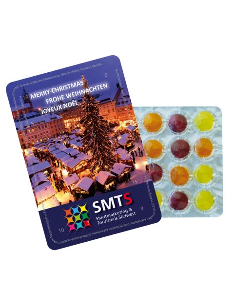 Smallest calendar Business Pulmoll with promotional print