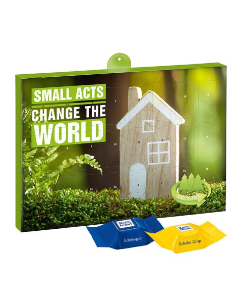 Eco Ritter SPORT chocolate cube advent calendar with promotional print