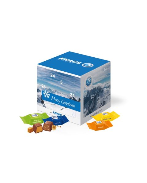 Advent calendar cube Ritter SPORT chocolate cubes with promotional print