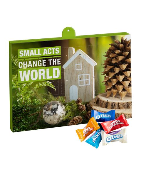 Eco Advent calendar Milka Favourites Mix with promotional print