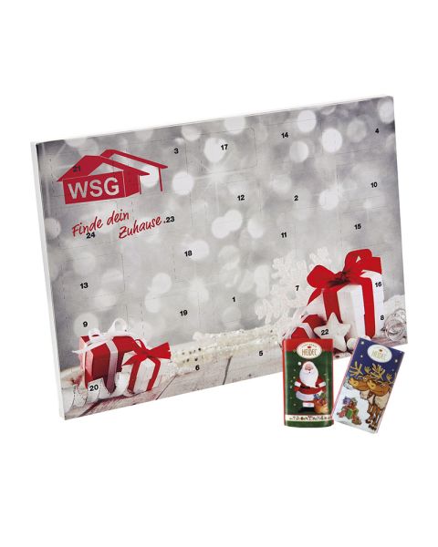 Heidel table Advent calendar made from 100% paper with promotional print