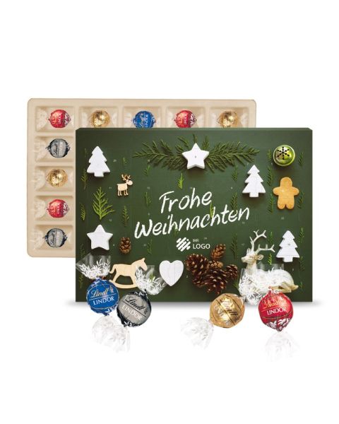 Lindt Lindor Advent calendar with promotional print