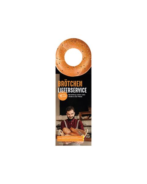 Advertising tag with fillings provided and advertising print