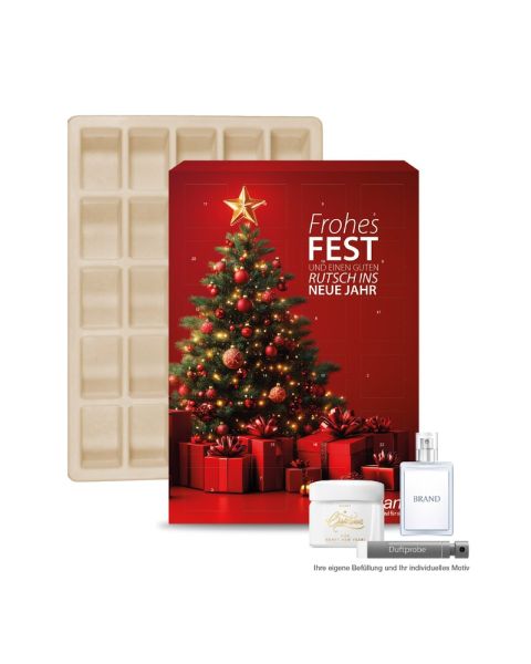 Universal Advent calendar (paper fibre inlay) with customised printing