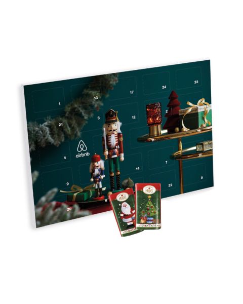 Heidel table Advent calendar with advertising print