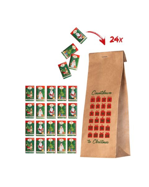 Paper bag Napolitains with standard Countdown to Christmas print