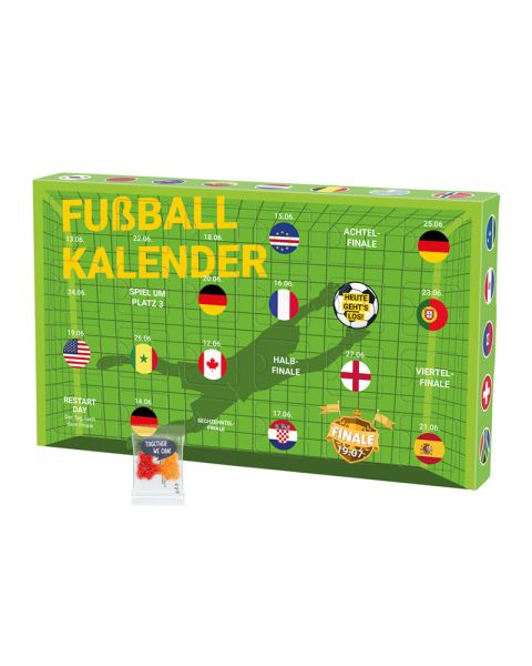 Event-Kalender mit Fruchtgummi Teambärchen und Werbedruck