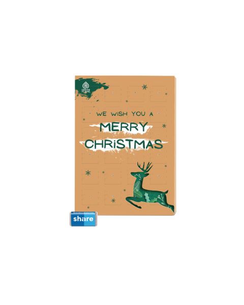 Share chocolate bar brand wall Advent calendar with promotional print