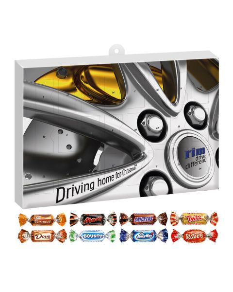 Celebrations Advent calendar with promotional print
