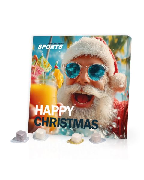 Tisch-Adventskalender Waterdrop® mit einem Inlay aus Papier und Werbedruck