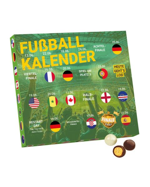 Event-Kalender mit XS Brandt Knusperkugeln Black & White und Werbedruck