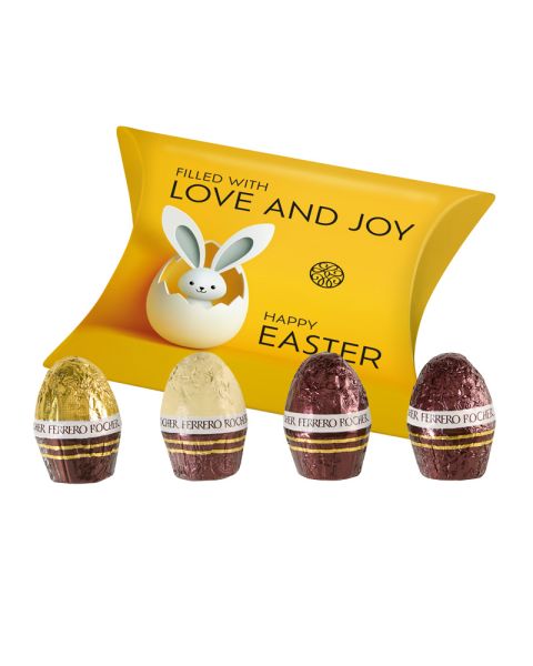 Lindt Rocher egg mix in customisable pillow packaging