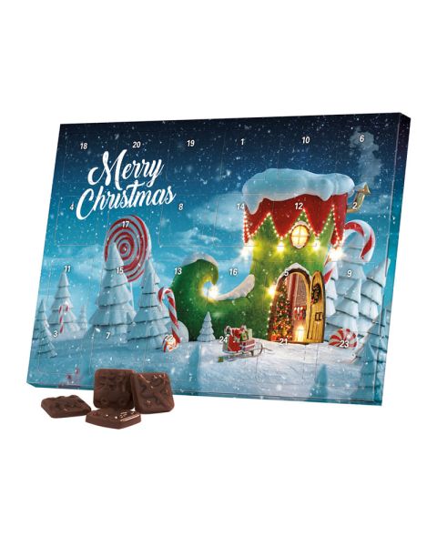 Table Advent calendar with Choviva Classic chocolate bars, customisable