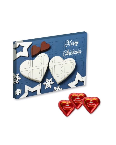 300 g Advent calendar with Lübeck marzipan and promotional print