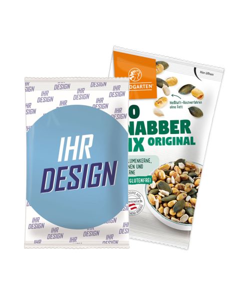 50 g LANDGARTEN Bio Knabber Mix Original im Papiertütchen mit Werbedruck