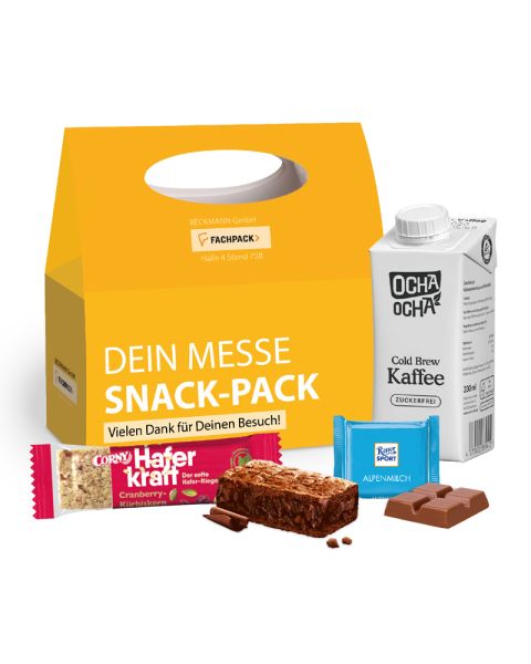 Snack Pack Small Break with a carrying handle and promotional print