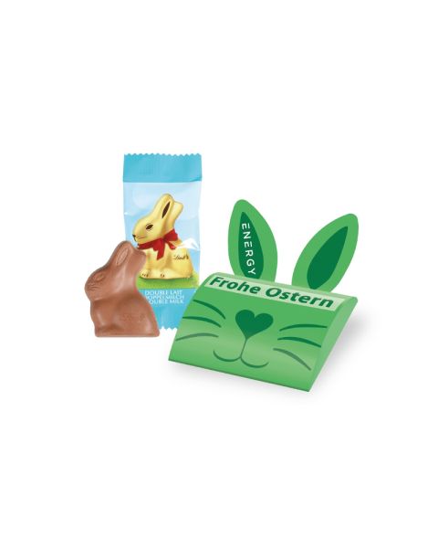 Lindt 2D-Goldhäschen im individuell bedruckten Werbebriefchen