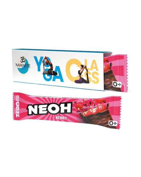 30 g NEOH Schokoriegel Berry im Werbeschuber