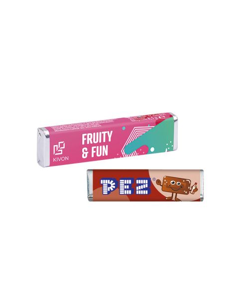 PEZ cola candy bar with promotional sleeve
