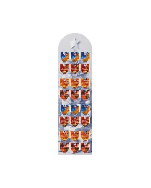 Tee-Adventskalender mit 24 Teebeutel und Werbedruck