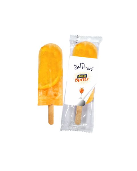 90 ml Aperol Spritz sorbet ice cream with advertising label