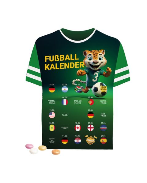 Event-Kalender Trikot mit mentos Fruit mit kompostierbarem Inlay und Werbedruck