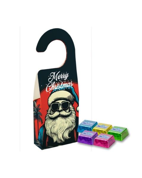 Chocolate ice cream confectionery in door hanger box with advertising print