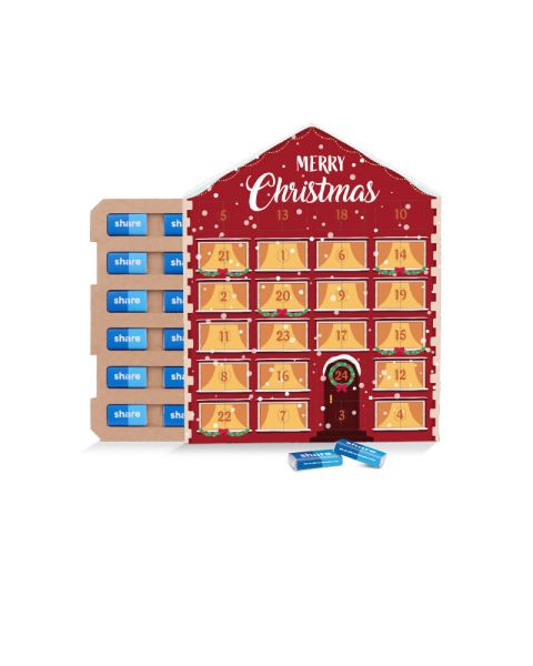 Promotional Advent calendar ECO share Napolitain in glassine paper and promotional print