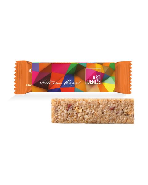 Corny Haferkraft almond and caramel bars in promotional slips with customised printing