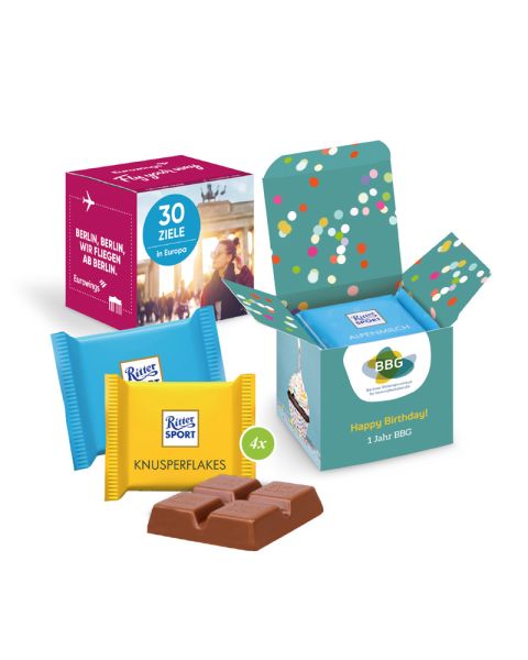 Ritter SPORT Mini, 4er und Werbedruck