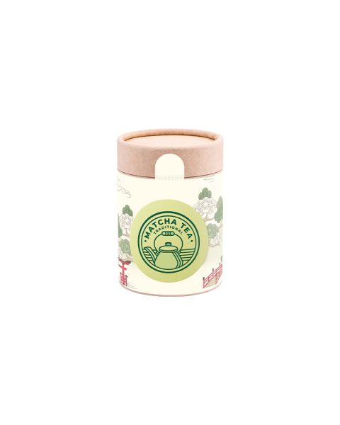 Maxi paper tin with fillings and a paper label with advertising print