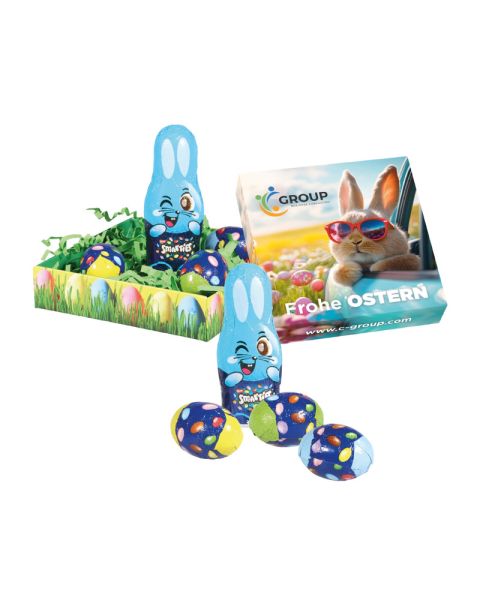Smarties Osternest mit einer Ostermischung und einem Rundum-Druck