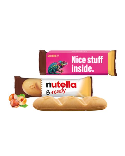 nutella B-ready bar with promotional sleeve