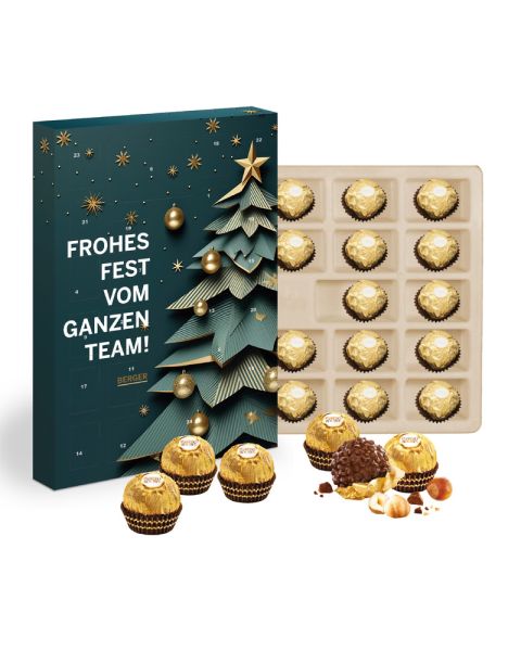 Wall Advent calendar with Ferrero Rocher and all-round advertising print