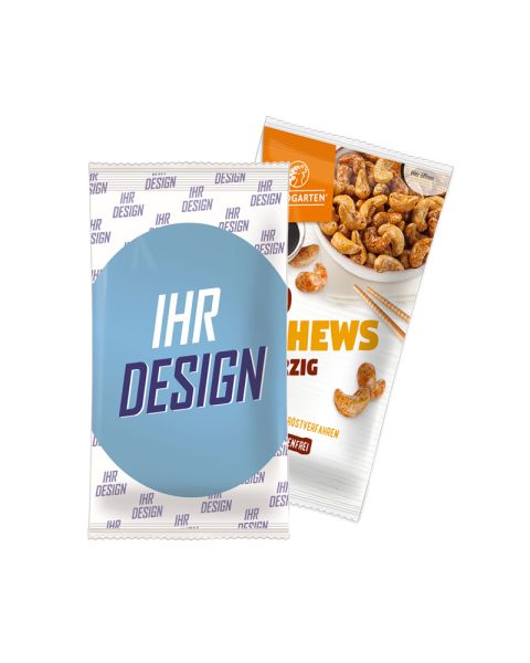 30 g LANDGARTEN Bio Cashews würzig im Papiertütchen mit Werbedruck