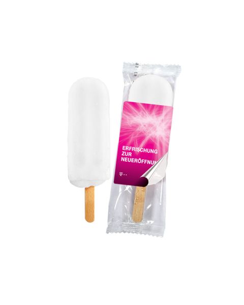 90 ml lemon sorbet ice cream with promotional label